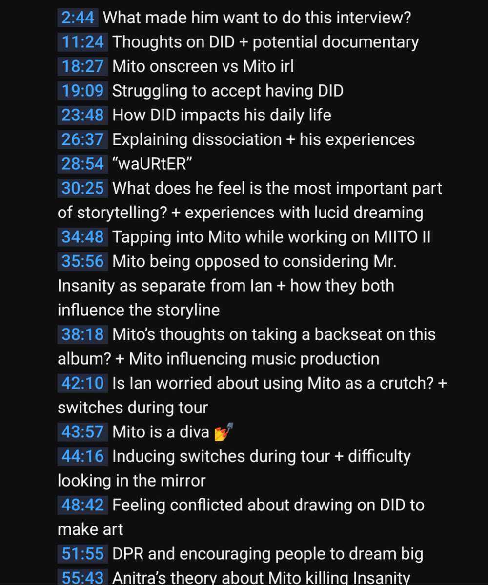 mitoarchive's tweet photo. Probably will not be clipping the say what reacts interview anymore unless context is right to do so, but if anyone wants to find specific parts of it, a dreamer left time stamps in the comments: https://t.co/YQZj7bm5qm