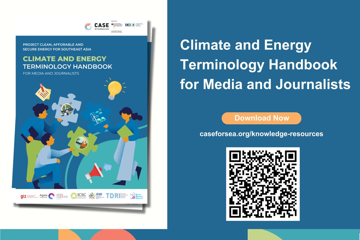 CASEforSEA's tweet photo. 🌱 Covering climate & energy stories? Get the Climate and Energy Terminology Handbook for accurate reporting!
📖 Clear definitions, illustrations & insights await.
📥 Download now: https://t.co/fS7OzNsTGn
#CASEforSEA #EnergyTransition #MediaTools https://t.co/v7xyFBZso3