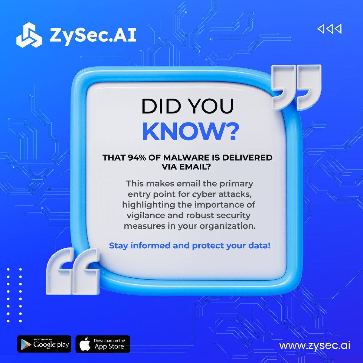ZySecAI's tweet photo. Email remains the top target for cyber attacks . Strengthen your defenses and stay vigilant to protect your organization from potential threats!

#zysecai #zysecapp #cybersecuritynews #cybersecurity #cybersecurityalert #cyber #hackers #hackersnews #hackingupdates #networksecurity https://t.co/lKzxf27IV1