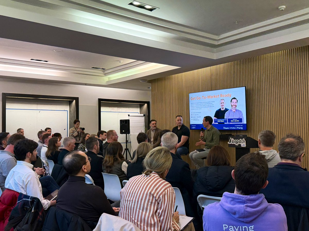 Great AM <a href="/dogpatchlabs/">Dogpatch Labs</a> on Go-To-Market Readiness with <a href="/wilp/">Will Prendergast</a> from <a href="/Frontlinevc/">Frontline Ventures</a>, <a href="/samfjacobs/">Sam Jacobs</a> from <a href="/Join_Pavilion/">Pavilion</a> &amp; John Ryan from <a href="/GigableWork/">Gigable</a>

So important as a founder not to hire sales people to generate demand.