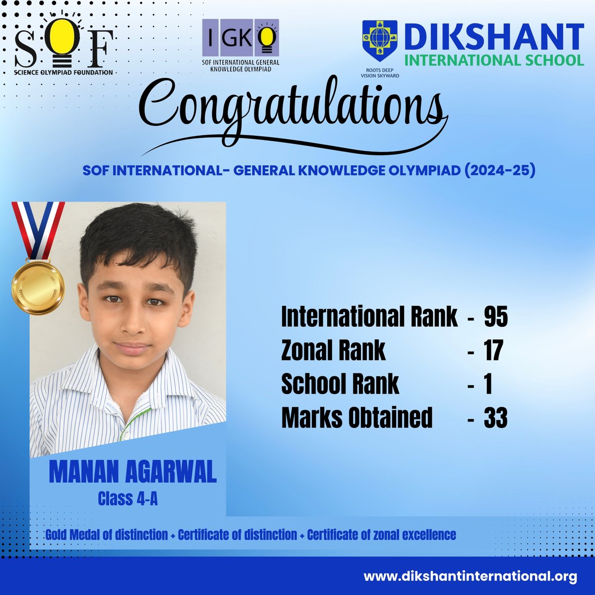 dishaldwani's tweet image. Global Knowledge Champions Shine!

We are delighted to announce the impressive results of our students in the SOF International General Knowledge Olympiad (IGKO) 2024-25!

#dikshantinternationalschool #Haldwani #sofolympiad #IGKO #achievement #proudmoment #Congratulations