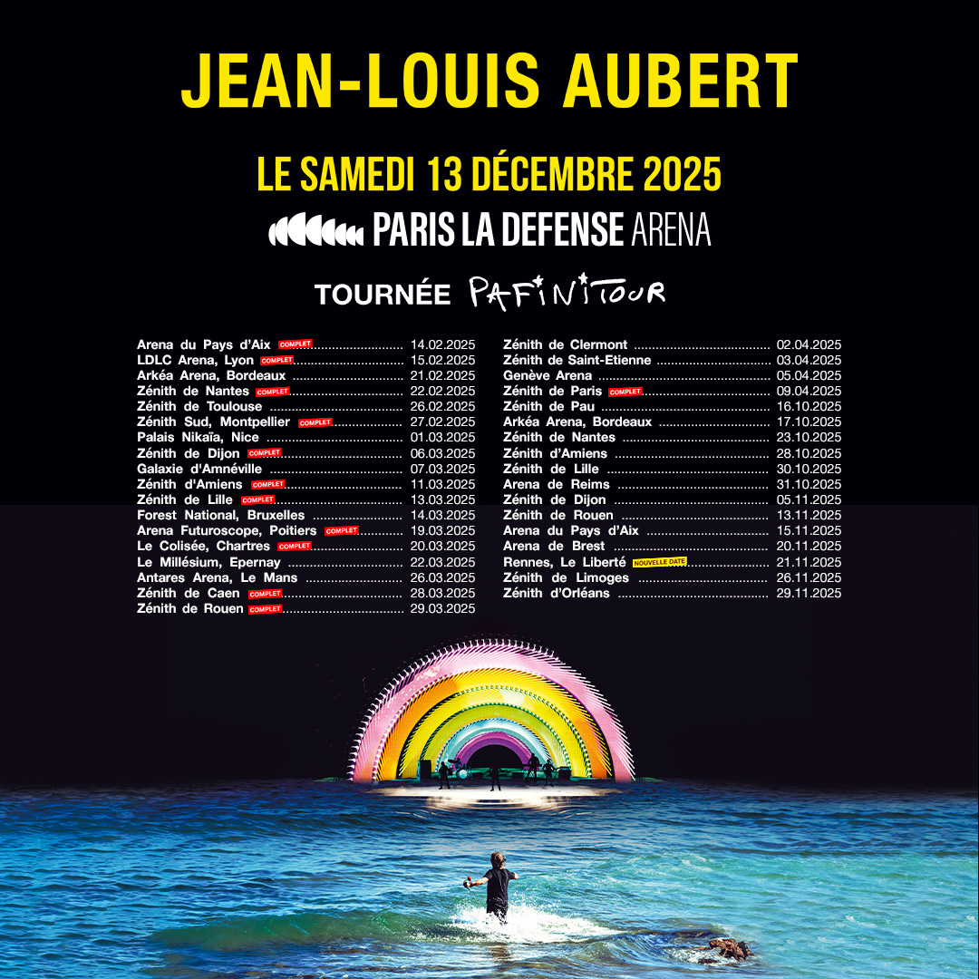 Aubertofficiel's tweet photo. Rennes, on se donne rendez-vous le 21 novembre  🎸
Les billets sont disponibles sur https://t.co/ogDVKoeuu7 🎟️

#paencorefini #jla #jeanlouisaubert #concert #PAFINITOUR https://t.co/Ypo1T7n553