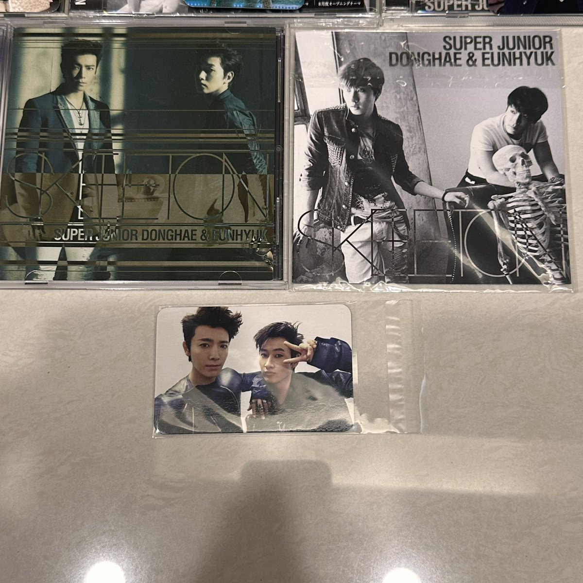 Issellingacc's tweet photo. 🇲🇾 WTS dne jpn album skeleton
First row cd ver rm125，
second row cd+dvd rm180.
unsealed once only, with pc. 
View on carousell: https://t.co/EBbA8bT7gh Or just dm for inquiry. 
#superjunior 
#pasarsuju #pasarSUJUMY #SUJUMarketMY
@myelf_selltrade https://t.co/tTUrKB8Kk3