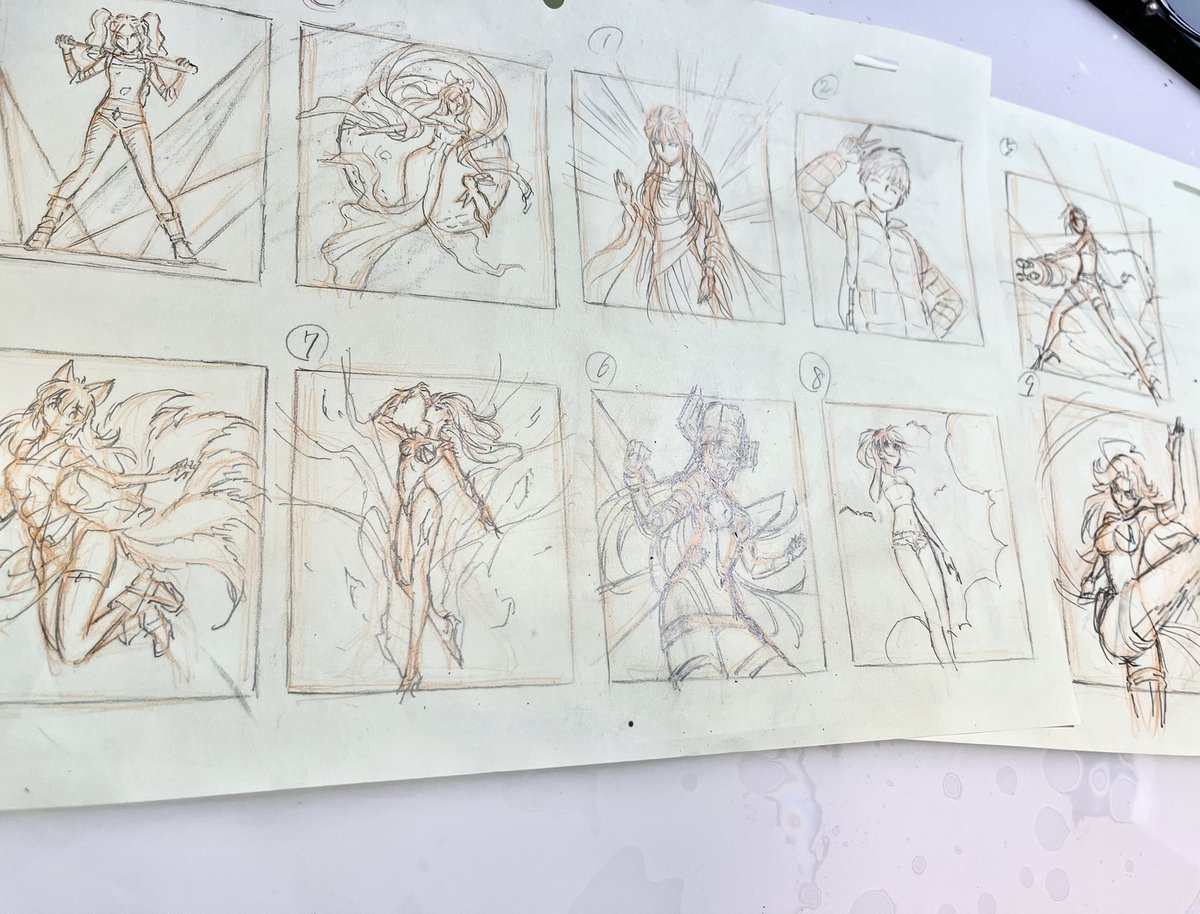 そんならくがきしてないでリクエストしてる絵は〜?と思われた方々が何名か居るかと思いますが💦…大ラフは出来ているのでもう少し…いや気長にお待ちください🙇♂️