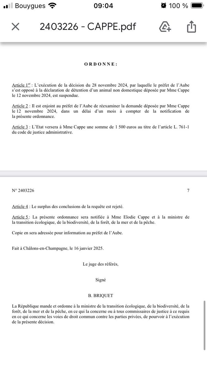 #OnASauvéRillette Le tribunal administratif demande au préfet de réexaminer la demande d'Elodie dans un délai d'un mois !
<a href="/courbet_julien/">Julien Courbet</a>
Bravo à <a href="/Adrien__Mary/">Adrien Mary</a> qui a enquêté cette histoire pour #CPVA !