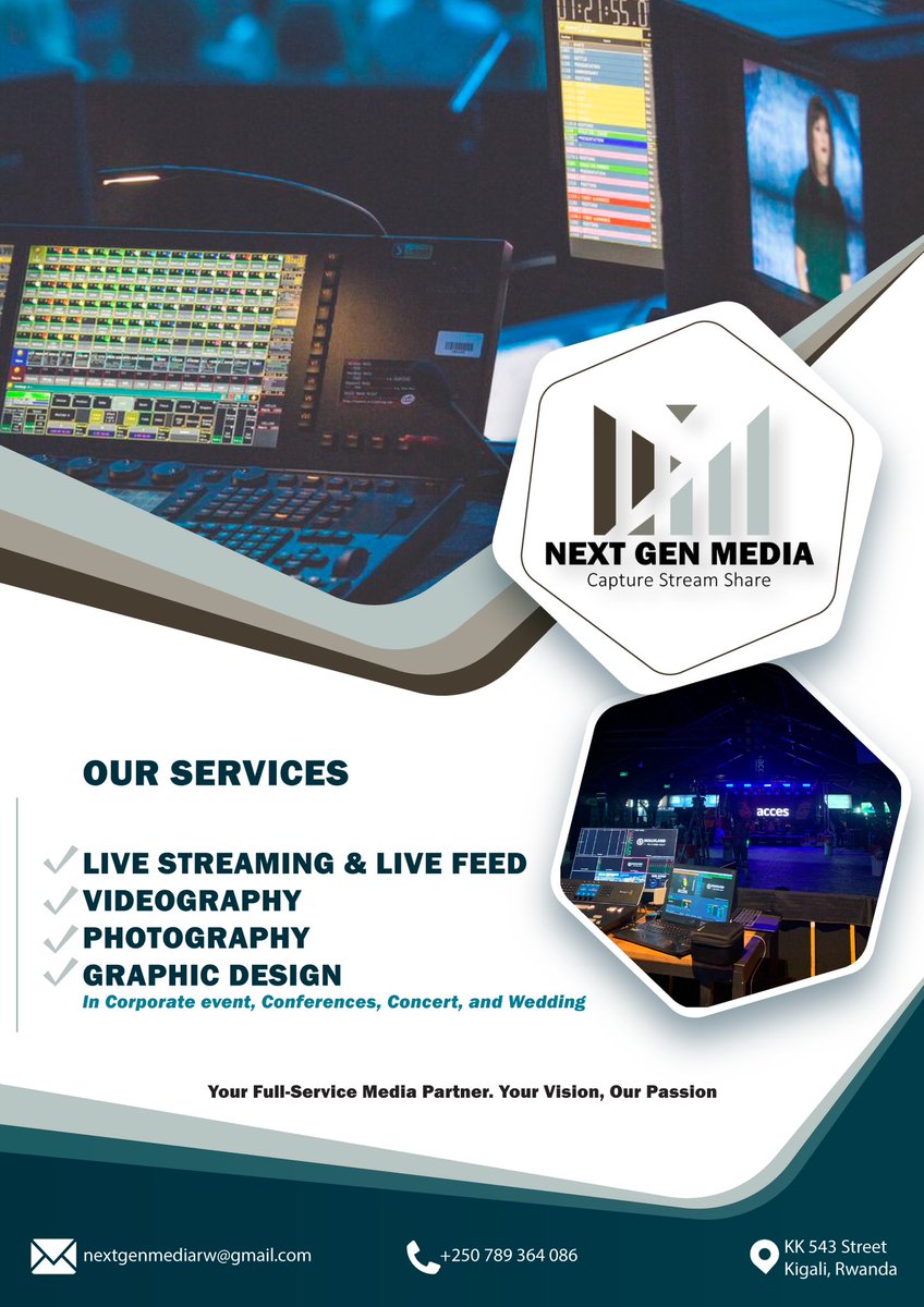 nextgenmediarw's tweet photo. Are you looking for one of those services, or know someone who is? 

NEXT GEN MEDIA has you covered!! Call or text us today and let's connect!!

#digitalcreator #livestreaming #GraphicDesigner #photography #Videography https://t.co/LeLe5RiHkn
