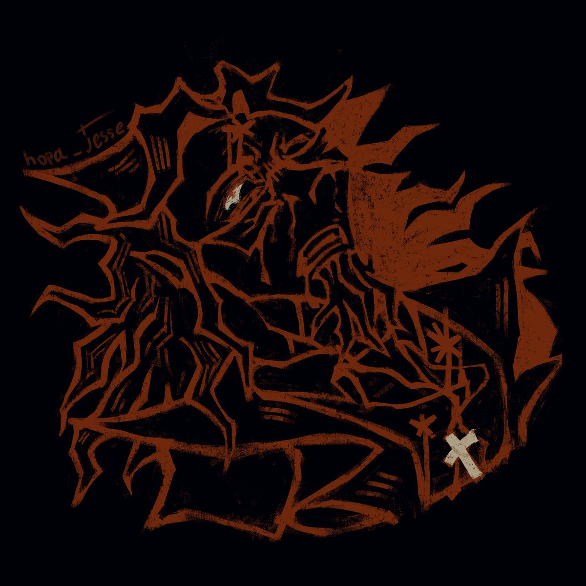 #postal
#postal1997
#postaldude

I wanted to draw something with a limited   palette from my sketch, which was drawn on a piece of paper.    :P