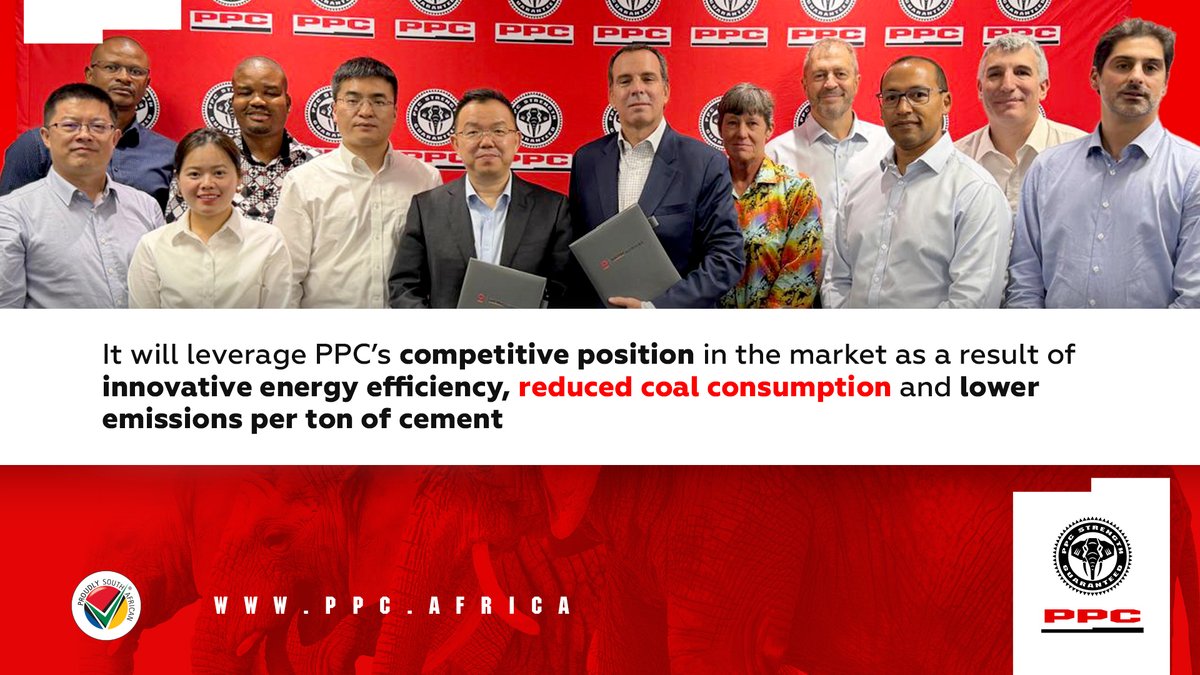 The leading Southern African supplier of cement and related products, PPC Ltd (PPC), has signed a memorandum of agreement with Sinoma Overseas Development Company Ltd (Sinoma) for the construction of a new R3 billion state-of-the-art integrated cement plant in the Western Cape.