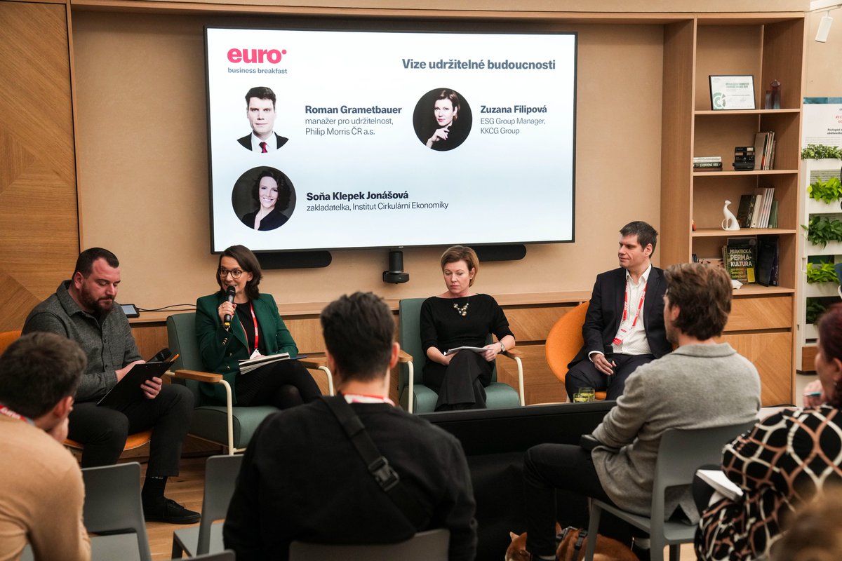 Our Head of Group ESG, Zuzana Filipová, joined a panel by <a href="/tydenikeuro/">Týdeník Euro</a> under the [ta] Udržitelnost project to discuss sustainability priorities and the impact of geopolitical shifts.

🗫 Key speakers included Soňa Klepek Jonášová (INCIEN) and Roman Grametbauer (Philip Morris),