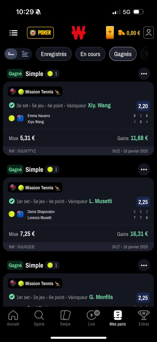 alex_cgd23's tweet photo. @WinamaxSport Ahahah, j’ai gagné quatre paris live hier remplissant toutes les conditions. Bizarrement, 2 n’ont pas été pris en compte alors qu’ils étaient parfaitement valables. Je m’assois donc sur les 20e de Freeebets, merci @WinamaxSport 👍 https://t.co/eLE8ry7T2f