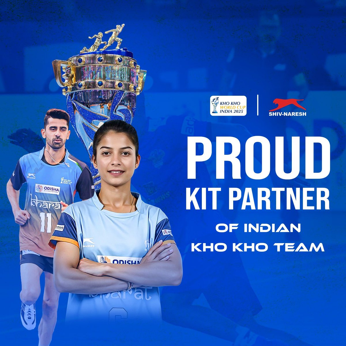 We are honored to be the proud Kit Partner of the Indian Kho Kho Team – a team that represents speed, strategy, and the indomitable spirit of India!

Supporting their journey to take Kho Kho to new heights!

#ShivNaresh #ProudSponsor #KhoKhoIndia #KKWC2025