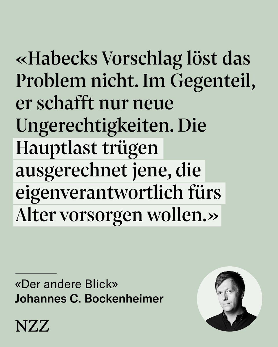 Neue Zürcher Zeitung Deutschland (@nzzde) on Twitter photo Von wegen sozial und solidarisch: Die Habeck-Abgabe ist eine Kriegserklärung an die Mittelschicht.
«Der andere Blick» von <a href="/JCBockenheimer/">Johannes C. Bockenheimer</a>: read.nzz.ch/9ede12 Von wegen sozial und solidarisch: Die Habeck-Abgabe ist eine Kriegserklärung an die Mittelschicht.
«Der andere Blick» von <a href="/JCBockenheimer/">Johannes C. Bockenheimer</a>: read.nzz.ch/9ede12