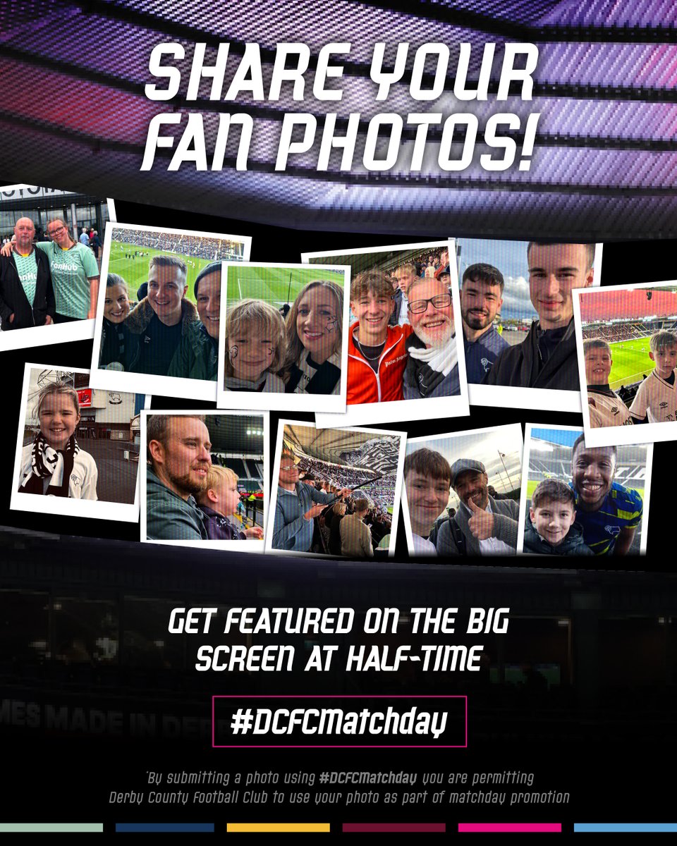 dcfcofficial's tweet photo. The first chance of 2025 to feature on the big screen. 🤩

Use #DCFCMatchday and reply to this post with YOUR best Derby County photos to get involved! 🙌 https://t.co/jMiHKktA3c