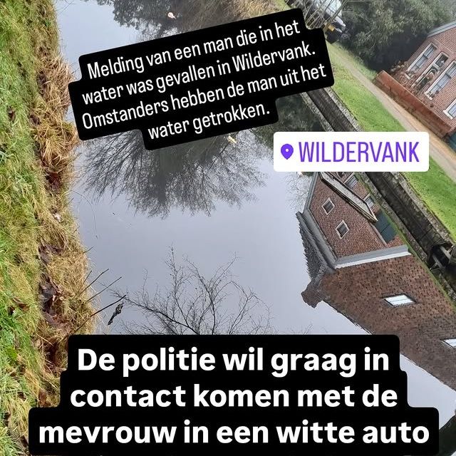 Persoon te water in Torenstraat, Wildervank