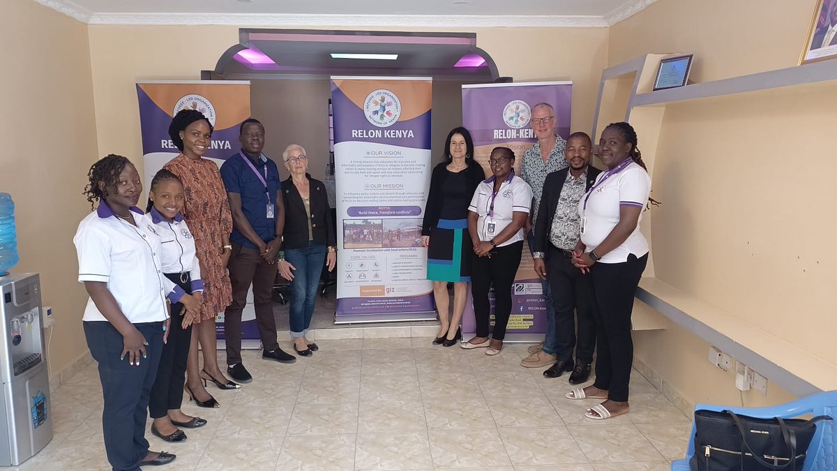 REFUGEE-LED ORGANIZATION NETWORK OF KENYA (@relon_kenya) on Twitter photo Honored to host Mrs. <a href="/EndyHagen/">E. Ndy</a>, the new Head of Program <a href="/giz_gmbh/">GIZ</a> -CPS and her team @ValerieOmmo @romeydanzel and <a href="/rolfs/">Ben Rolfs</a>, for a courtesy visit and to learn more about the RELON-Kenya current programs and future aspirations. <a href="/bodo_immink/">Bodo Immink</a> <a href="/tim_bunke/">Tim Bunke</a> <a href="/IRAP/">IRAP</a> <a href="/ARN_africa/">Africa Refugee-led Network</a> <a href="/relonuganda/">Refugee-Led Organization Network(RELON)</a> Honored to host Mrs. <a href="/EndyHagen/">E. Ndy</a>, the new Head of Program <a href="/giz_gmbh/">GIZ</a> -CPS and her team @ValerieOmmo @romeydanzel and <a href="/rolfs/">Ben Rolfs</a>, for a courtesy visit and to learn more about the RELON-Kenya current programs and future aspirations. <a href="/bodo_immink/">Bodo Immink</a> <a href="/tim_bunke/">Tim Bunke</a> <a href="/IRAP/">IRAP</a> <a href="/ARN_africa/">Africa Refugee-led Network</a> <a href="/relonuganda/">Refugee-Led Organization Network(RELON)</a>