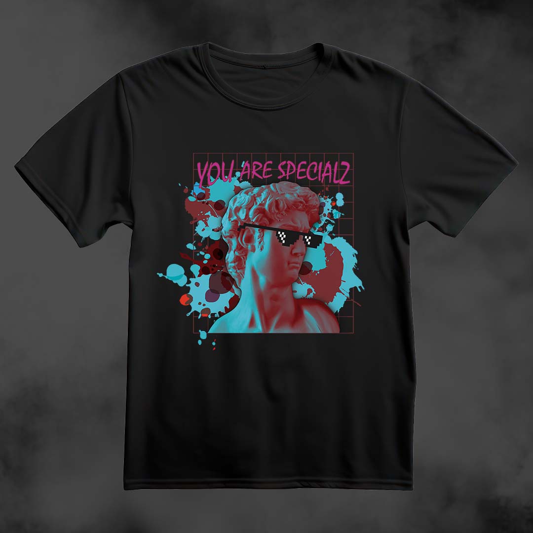 INKIMPRINT000's tweet photo. Do tell me your thoughts on this design all kind of feedbacks are accepted.

The design that says "You are specialz" could embody a playful, vibrant, and unique vibe to reflect its quirky spelling.

#grapic #grapicdesign #grapichdesign #grapicdesigner #printing #specialz #trendi https://t.co/bIbeitMJQK