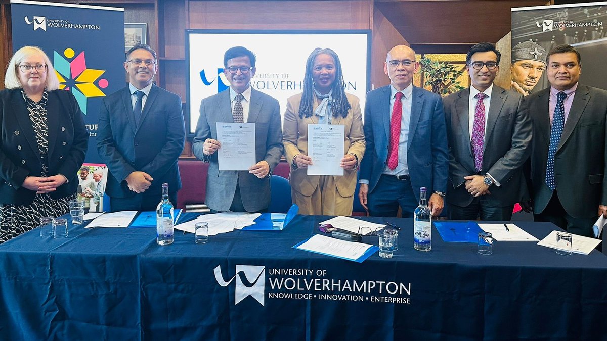 UNITAR_ED's tweet image. Appreciate the warm welcome by University of Wolverhampton @wlv_uni during my visit for signing new partnership agreement between the University and @UNITAR 's Division for Prosperity.