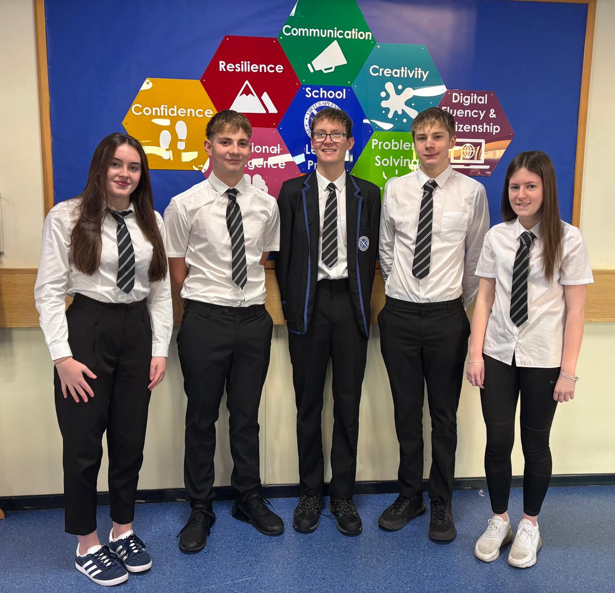 BanffAcademyBXA's tweet photo. A huge rosy glow to Georgia, Harry, Keiran, Jamie &amp; Sara who have successfully made it through to the finals of the Scottish Schools Swimming on 24 January.  What an incredible achievement, we wish them the very best of luck for the event. 🤞🏊
#scottishschoolsswimming https://t.co/ZgGb07iiDu