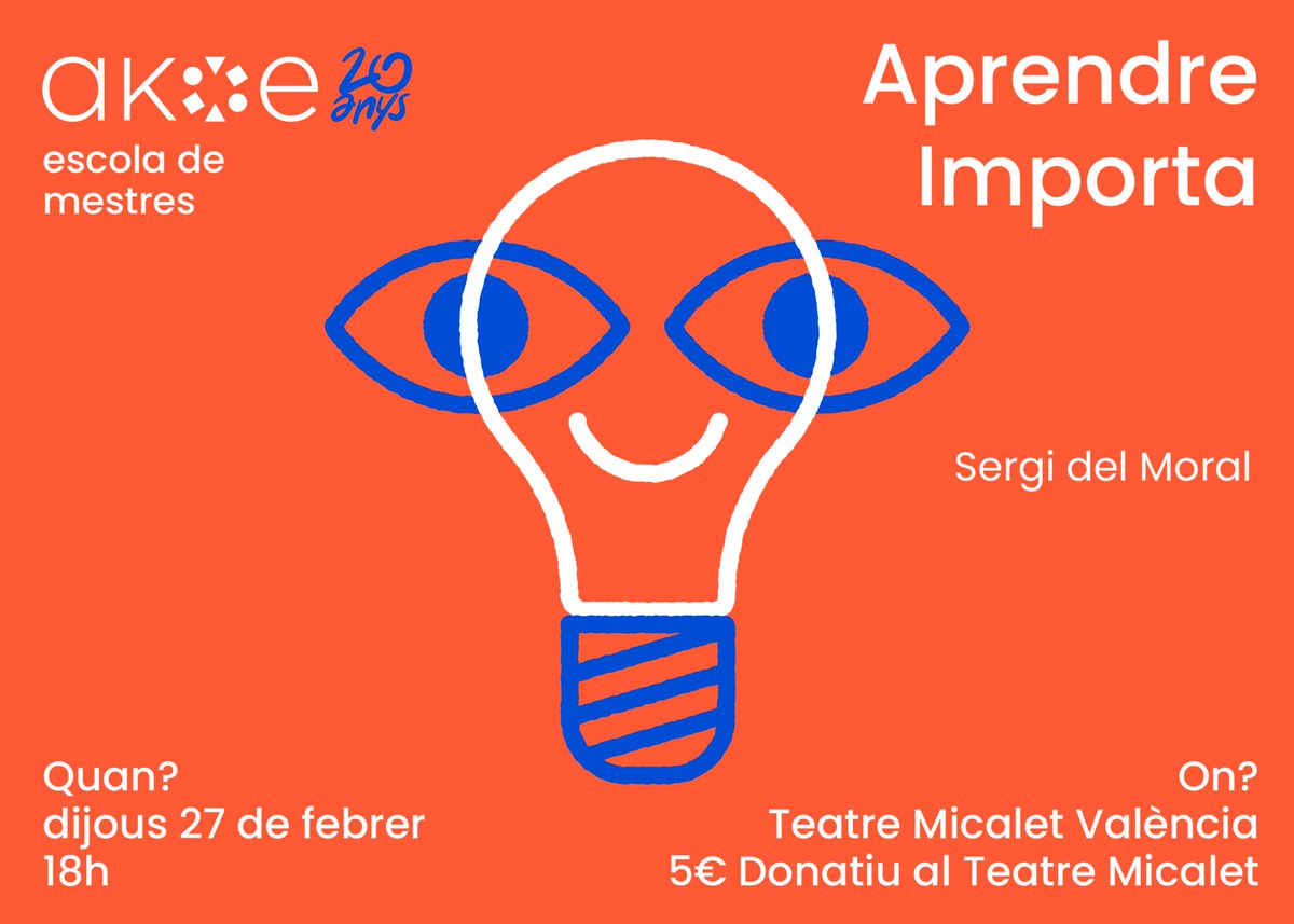 Escola de Mestres 2025
📢Aprendre Importa amb Sergi del Moral
⏩Inscripcions obertes akoe.coop/escola-de-mest…