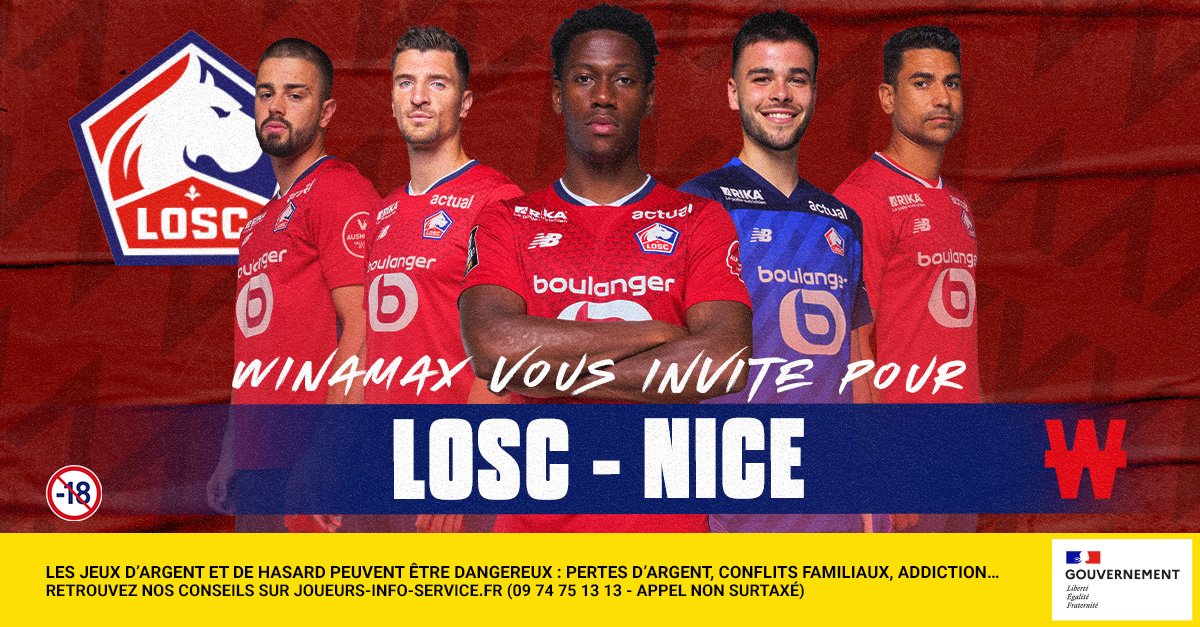 WinamaxSport's tweet photo. ⚽️ 1 lot de 2 places VIP est à gagner pour @losclive - Nice, vendredi 17/01 à 21h05 !

🎁 Pour participer : retweetez ce tweet, suivez @WinamaxSport et répondez avec votre pseudo Winamax.

👉 Tirage au sort aujourd'hui à 17h00 !

📄 Règlement > https://t.co/BcMK2P7EK6 https://t.co/x1eejNSf85