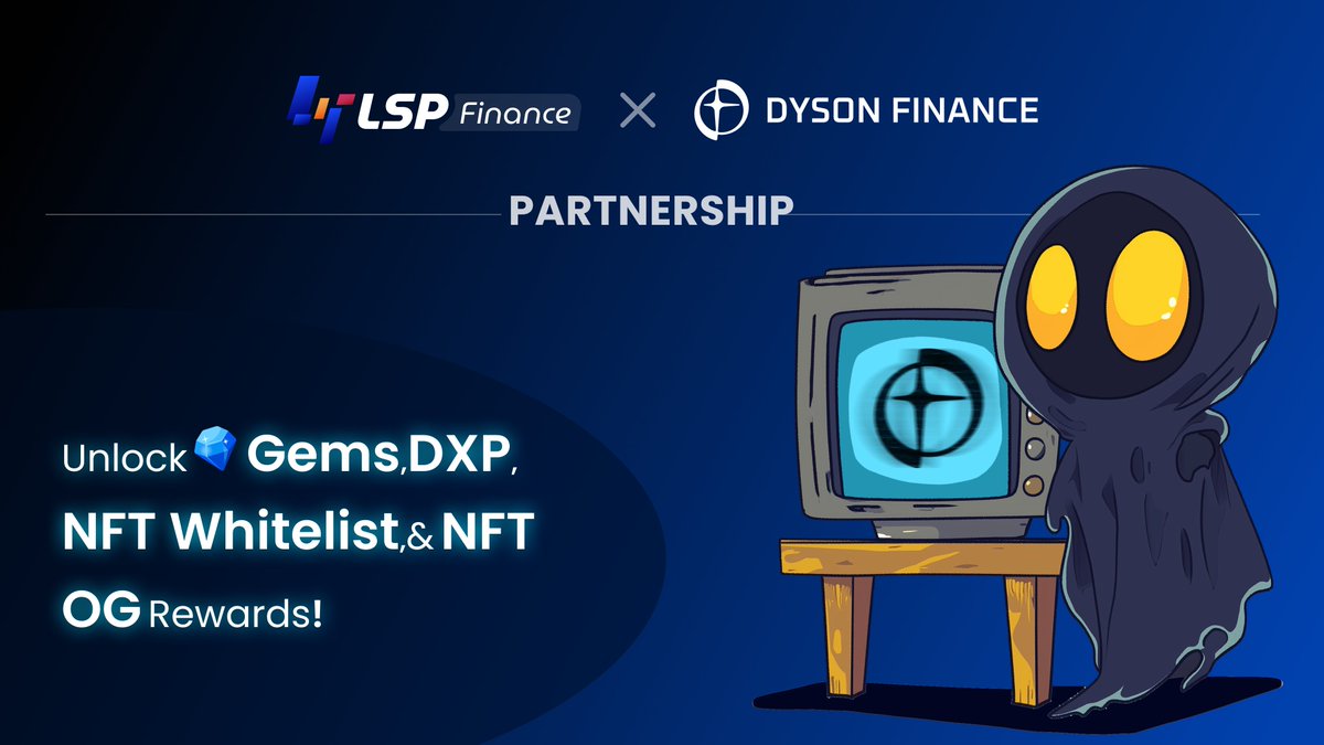 🚀 Excited to announce <a href="/LSP_Fi/">LSP Finance</a> partnership with <a href="/DysonFinance/">Dyson Finance</a> ! 

We’re thrilled to join forces to redefine the #DeFi landscape and maximize  #yield opportunities for users. 

🎉 To celebrate this partnership, we’re launching a <a href="/GalxeQuest/">Galxe Quest</a> !

🌟 What’s in it for you?
- Season 2