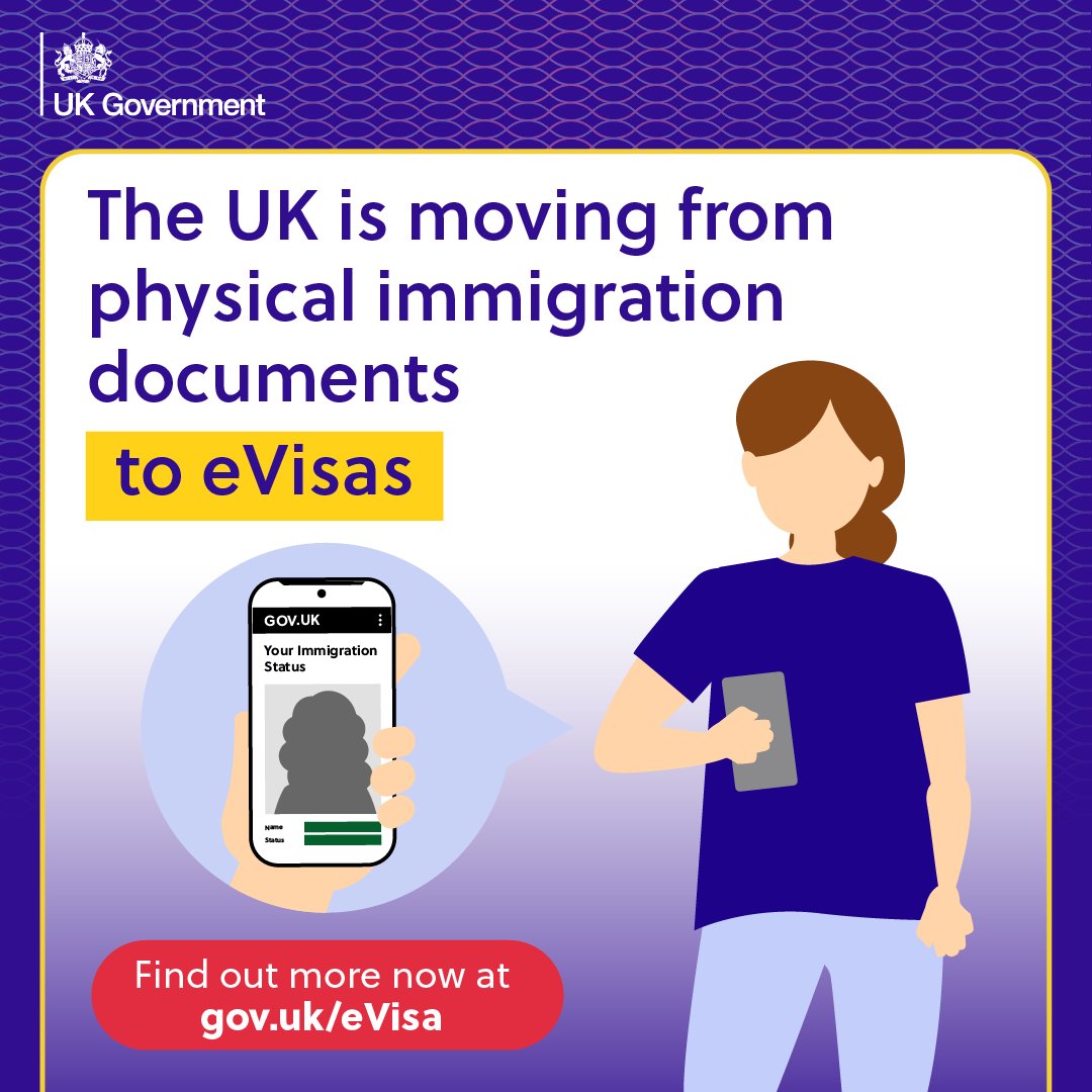 HeathrowAirport's tweet photo. As part of the plan to digitise the border, physical immigration documents are being replaced with #eVisas. If you prove your rights with a BRP, BRC or a passport containing a visa vignette or ink stamp.

Find out more at: https://t.co/J000drXhNB https://t.co/abWGpli7Aj