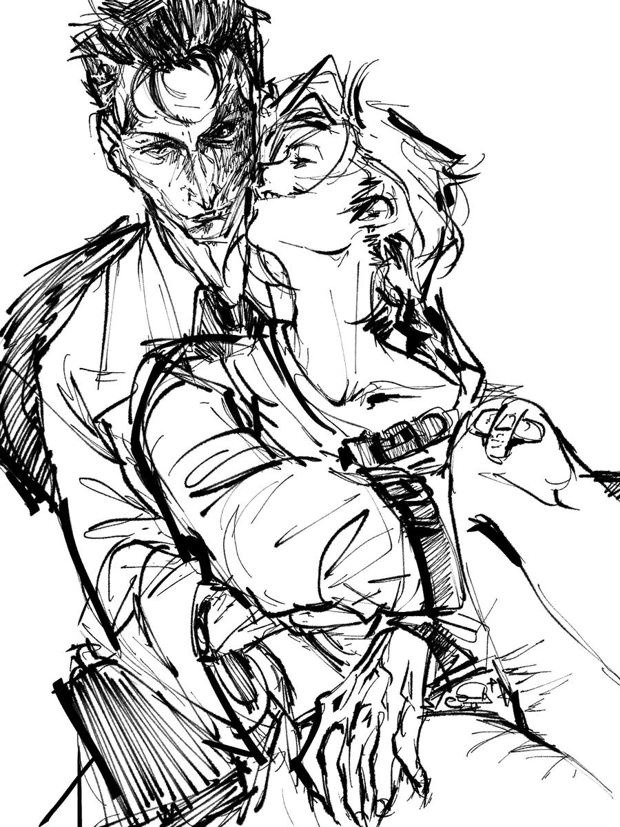 Pug616P's tweet photo. Omg. Omg. A wonderful Ao3 moot just did a beautiful piece of fanart based off my #deaddove #Jinx #Silco  #Jilco #Bombshark series:
'Folie a Deux'!
💣🦈 it's so awesome!!!
Check it out and give them a well-earned kudos!!!
https://t.co/YCrSnOZAtE https://t.co/ocYhFdZUfV