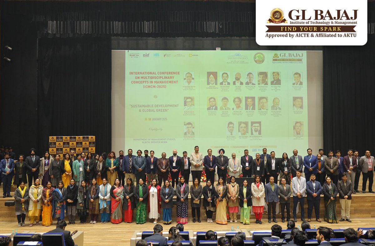 glbajaj's tweet photo. #GLBajaj Institute of Technology and Management (#GLBITM) in collaboration with Jack H. Brown College, California State University, USA, hosted the International Conference on Multidisciplinary Concepts in Management 2025.
#Conference #MBAConference #SustainableDevelopment https://t.co/Q4rvjTKGpi