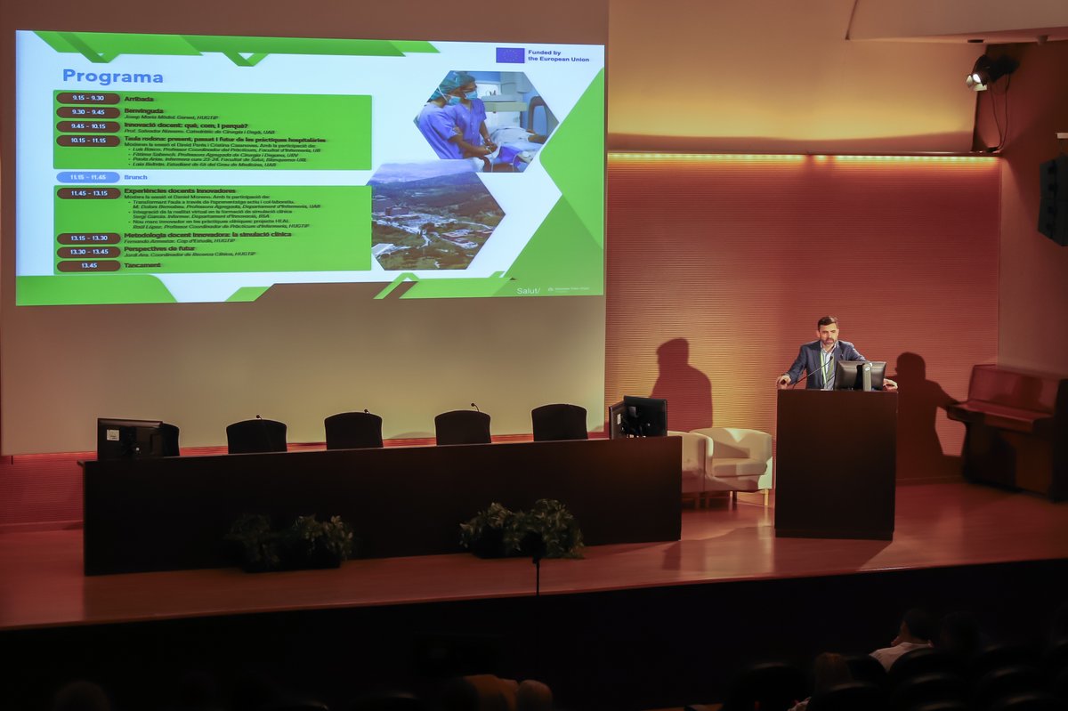 ▶️ En marxa la I Jornada d'Innovació Docent al Campus Can Ruti

👩‍🏫 Aborda el futur de la docència als hospitals a través d'innovar en la pràctica clínica

🗣️Josep Mª Mòdol, gerent de l'Hospital: "En aquest Campus conflueix la vocació docent i l'afany innovador"