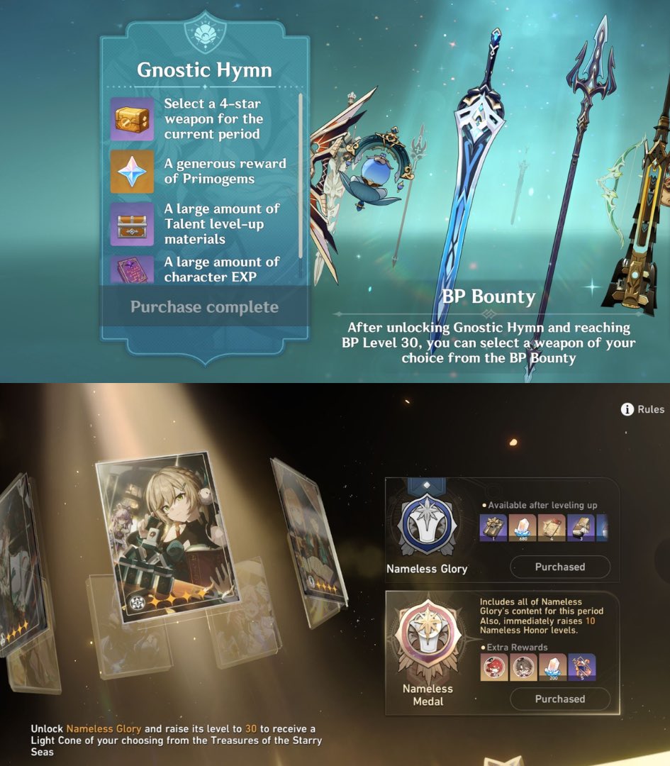 yue 𐙚 genshin hsr wuwa pilot (@seraphbunnies) on Twitter photo 2x esp OR bp nameless glory giveaway ! 🌸
(or genshin equivalent)
— rt + follow me & <a href="/seiyapilot/">seiya | pilot services 📌</a>
— rt my pinned post
— optional: extra entries in replies
ends in 2 weeks ! good luck ♡
#hsr #hsrtwt #genshin #genshintwt 2x esp OR bp nameless glory giveaway ! 🌸
(or genshin equivalent)
— rt + follow me & <a href="/seiyapilot/">seiya | pilot services 📌</a>
— rt my pinned post
— optional: extra entries in replies
ends in 2 weeks ! good luck ♡
#hsr #hsrtwt #genshin #genshintwt