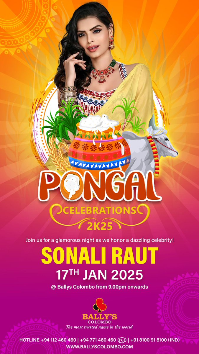 Sonali Raut (@realsonaliraut9) on Twitter photo Lets play , party and celebrate Pongal in style !!
Looking forward to see you Colombo tomorrow only @ballyscasinocolombo
Represented by <a href="/silverbell/">yeseniasotelo on IG</a>.networks
.
.
#sonaliraut #ballyscasino #colombo #play #party #travel #fun #celebrations #festiveseason #sr Lets play , party and celebrate Pongal in style !!
Looking forward to see you Colombo tomorrow only @ballyscasinocolombo
Represented by <a href="/silverbell/">yeseniasotelo on IG</a>.networks
.
.
#sonaliraut #ballyscasino #colombo #play #party #travel #fun #celebrations #festiveseason #sr