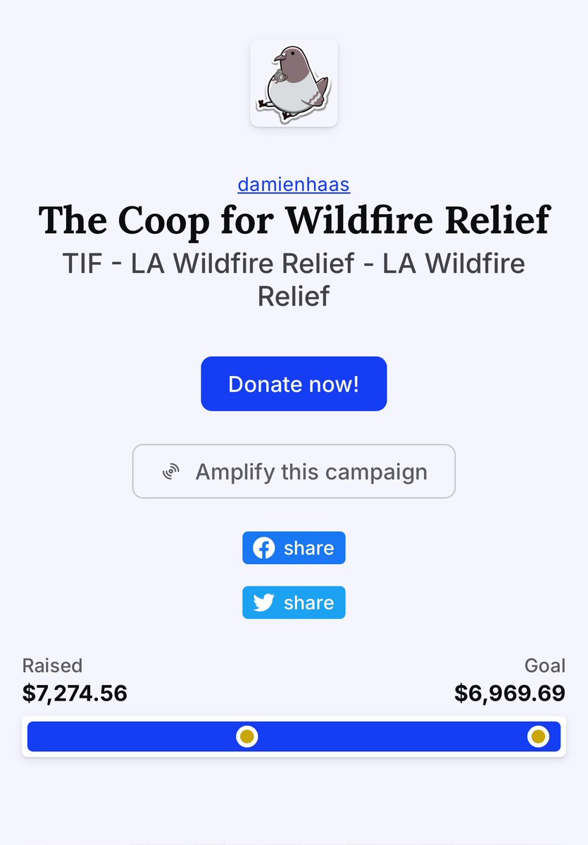 DamienHaas's tweet photo. Holy cow. This stream community SHOWED UP. In just under 3 hours, we smashed our fundraising goal twice, raising $7,274 for LA wildfire relief SO FAR.

Incredible. So thankful. Will be keeping the campaign link active through my next stream as well! (https://t.co/3fkPPq333A) https://t.co/Bij2mKzMMk