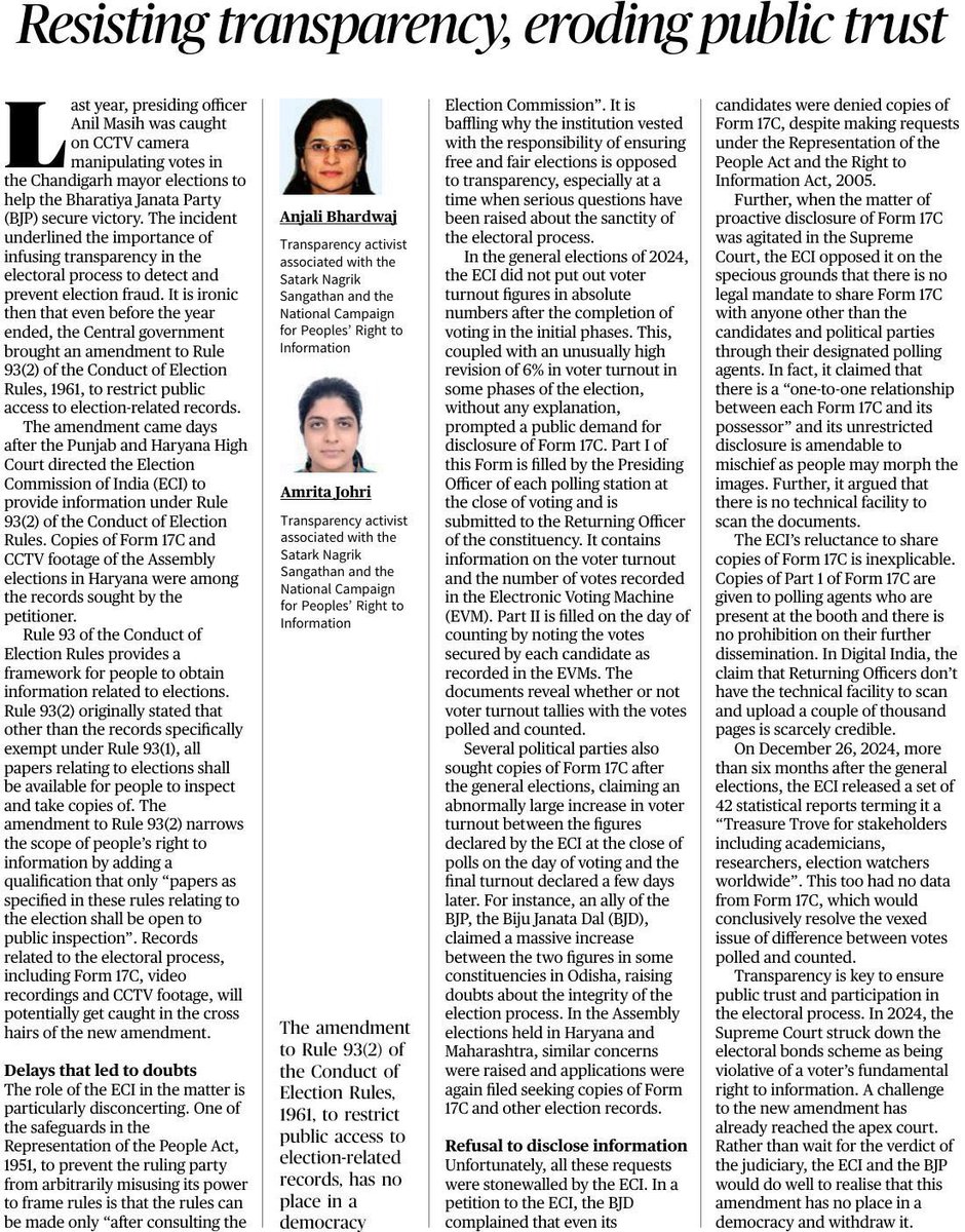 lokkalyandas's tweet photo. @RatanSharda55 Is this why @SpokespersonECI 93(2) has been amended so fast.
#LeftLiberals and #RightRhetorics seem to be dancing to the same tune or Turpitude....
The Centrist Dharmic #thirdway of Thengdi ji would dawn upon, sooner than later... https://t.co/tQUdDd3Ftw