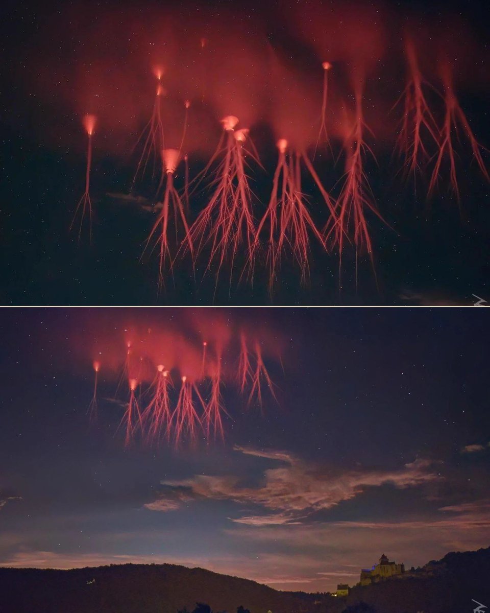 iJMS412's tweet photo. Have you ever seen a Sprite? Let's share our sky-watching stories! Drop your experiences or questions below! ๐
#Sprites #LightningMagic #NatureWonders #SkyPhenomena #WeatherGeek https://t.co/n5e8Fxmi2q