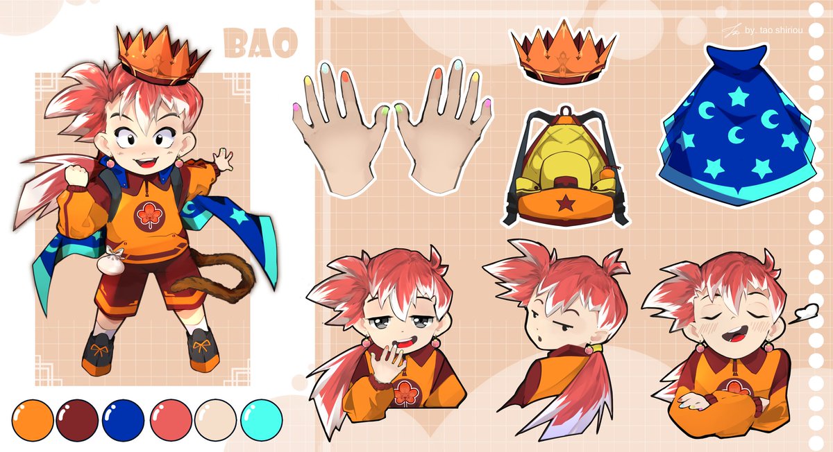Like and RT/RP are appreciated ^^ this is a reference sheet for my buddys OC, Bao, (⁠ﾉ⁠◕⁠ヮ⁠◕⁠)⁠ﾉ⁠*⁠.⁠✧  still working on another one, if you guys interested just hit me up ^^

#digitalart #dragonballoc