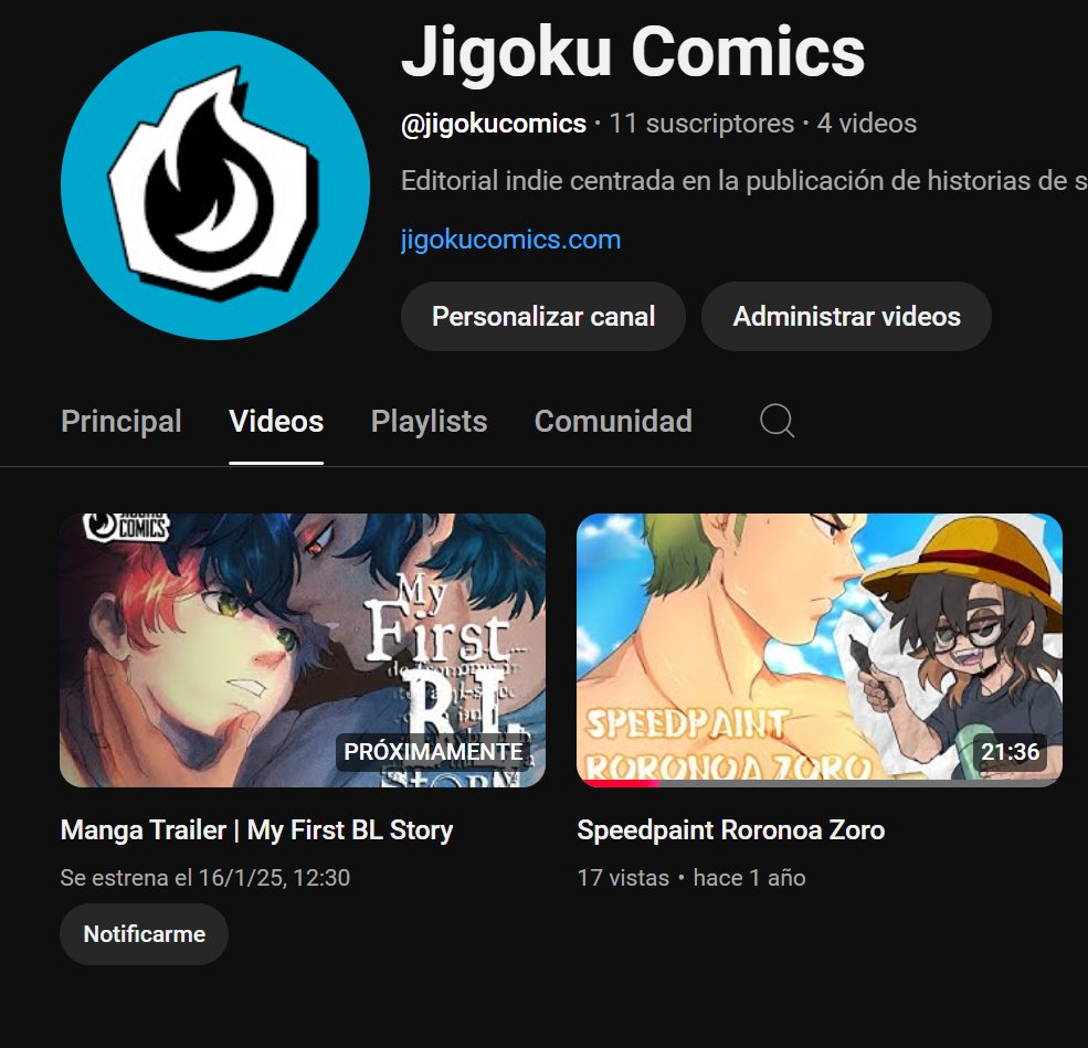 Ya esta programado el video para el día de mañana. 

Pueden verlo aqui: 

youtube.com/@jigokucomics