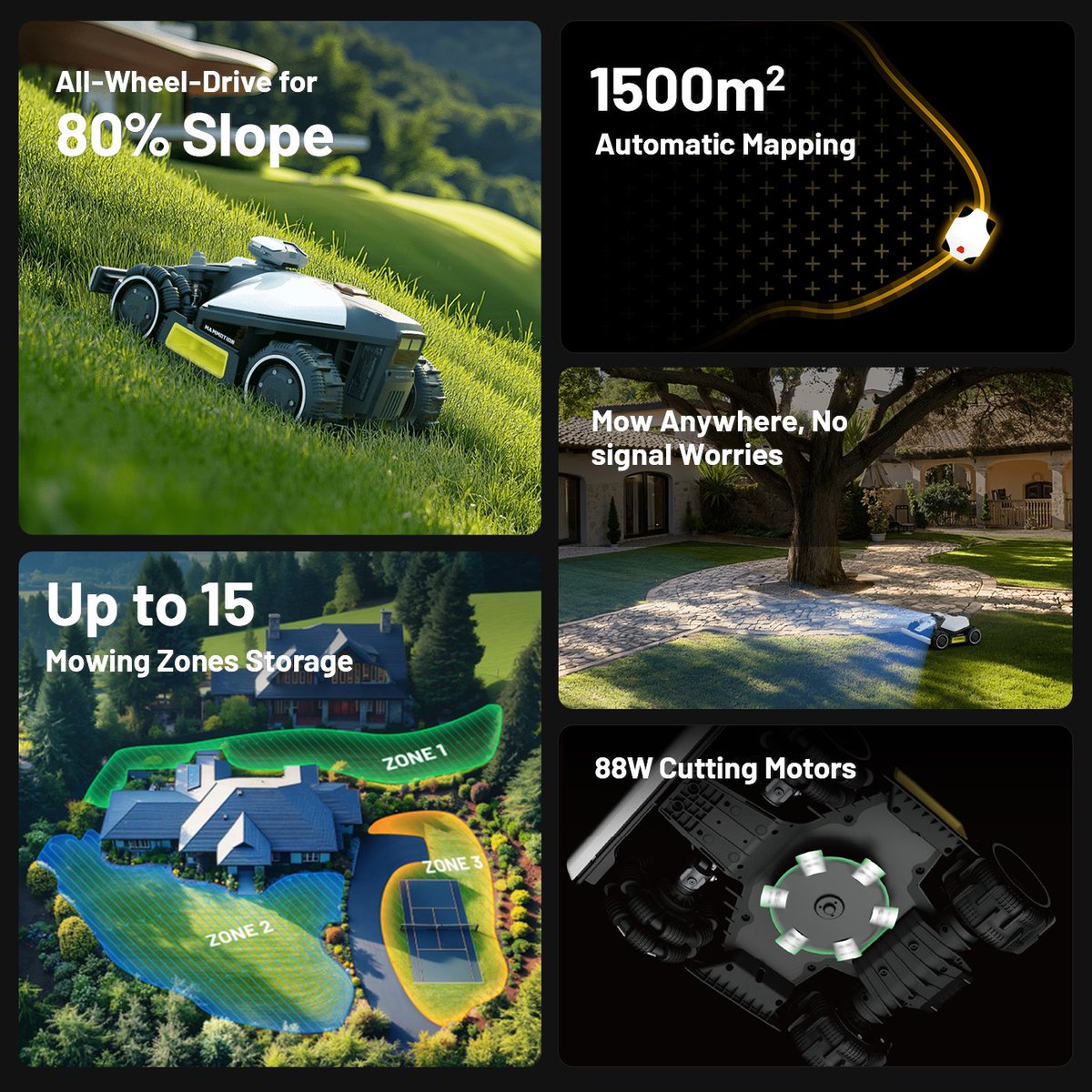 mammotiontech's tweet photo. 🌟 Most Powerful Off-Road Lawn Mower for Lawns within 1500㎡ 
Now with a smaller size, lighter weight, and a replaceable battery, the LUBA mini AWD is here to redefine lawn care with unmatched versatility and power! 🤖 
🌐 : https://t.co/00545RajIi

#Mammotion  #LUBAmini https://t.co/3lzIv0DHu0