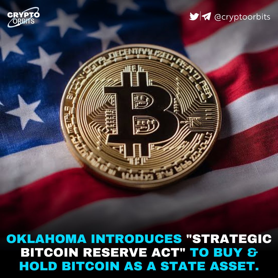 ⭐️ Oklahoma introduces "Strategic Bitcoin Reserve Act" to buy &amp; hold Bitcoin as a state asset.