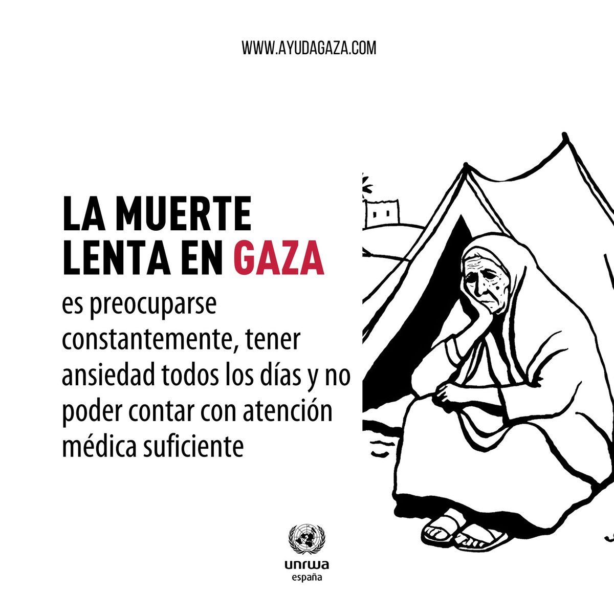 La población de Gaza está viviendo una muerte lenta.