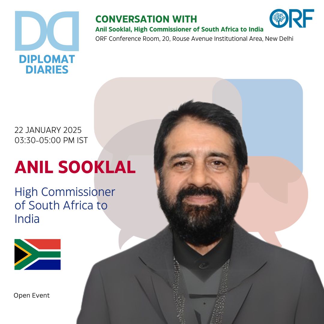 orfonline's tweet image. .@orfonline presents the latest episode of the Diplomat Diaries Series, featuring @anil_sooklal, High Commissioner of South Africa to India 

22 January, 3:30 PM 

Register now: or-f.org/32520