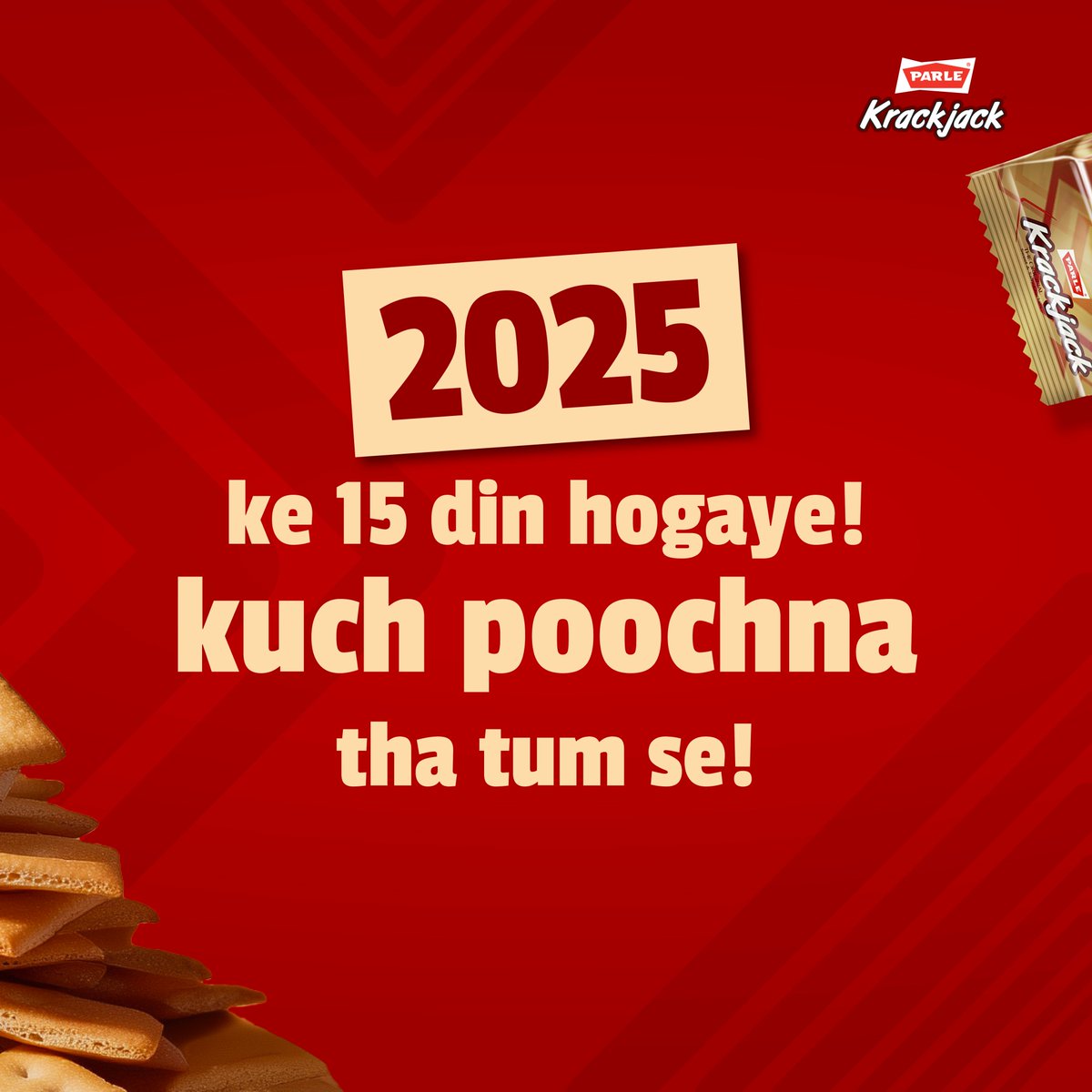 wearekrackjack's tweet photo. Jaldi batao, aur pyaar se nahi puch sakte hum 😠

#Parle #KrackJack #SweetBhiSaltyBhi #NewYearResolutions https://t.co/zUBO80w8DS