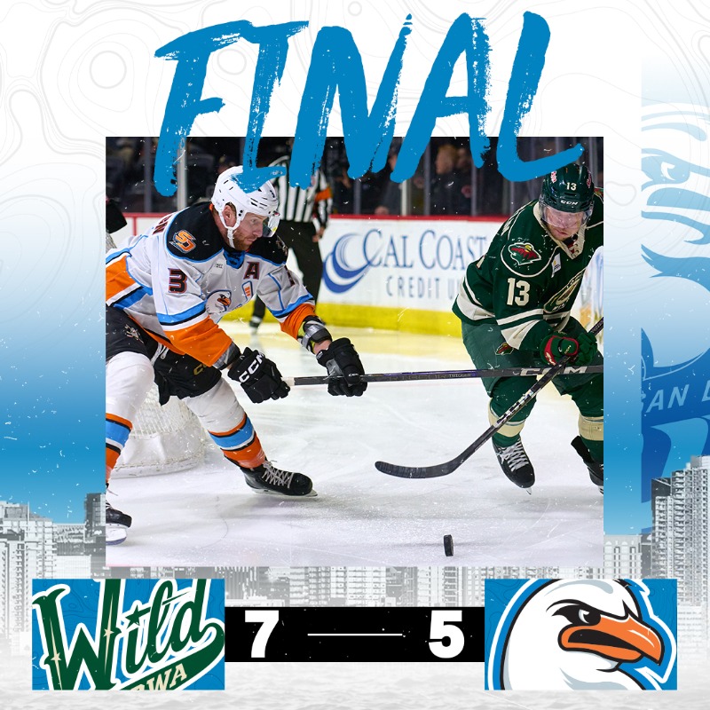 SDGullsAHL's tweet photo. Luneau, Pastajov and Mysak all put up 3-points in tonight's effort.
#LetsGoGulls | #IAvsSD