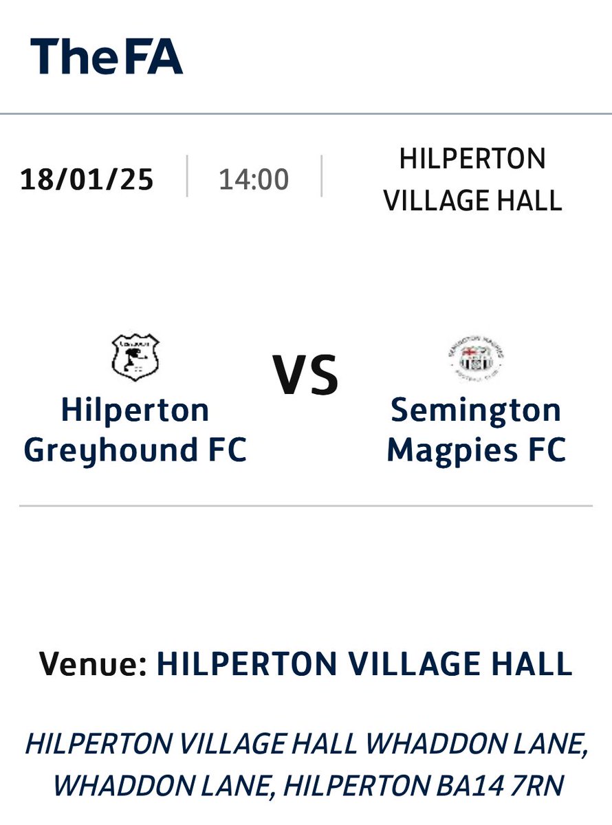 Semington Magpies FC (@fc_semingt84894) on Twitter photo Always a good game. We look forward to the short trip to <a href="/FC_Greyhound/">Greyhound FC</a>
Unfortunately we have lost George York to injury. We wish him a speedy recovery. Always a good game. We look forward to the short trip to <a href="/FC_Greyhound/">Greyhound FC</a>
Unfortunately we have lost George York to injury. We wish him a speedy recovery.