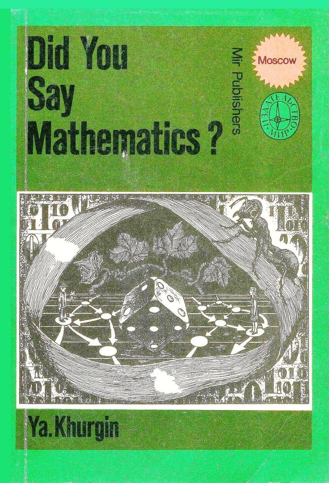 MirTitles's tweet photo. Did You Say Mathematics?
by Ya. Khurgin
#mathematics #popularscience #science #childrensscience #mirtitles #soviet #books
https://t.co/tfxCwuyU9h https://t.co/6XcO7dLywL