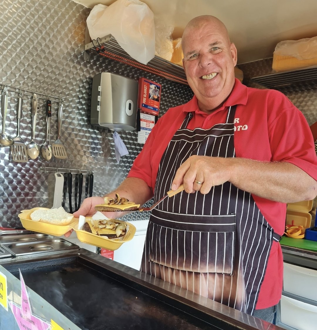 <a href="/MrPotatoEd2/">Mr Potato Ed</a> is 6️⃣0️⃣ today!!
Pop down to wish him a Happy Birthday, take the mick or just get your lunch! 🍔🌭🍳🥓🥔