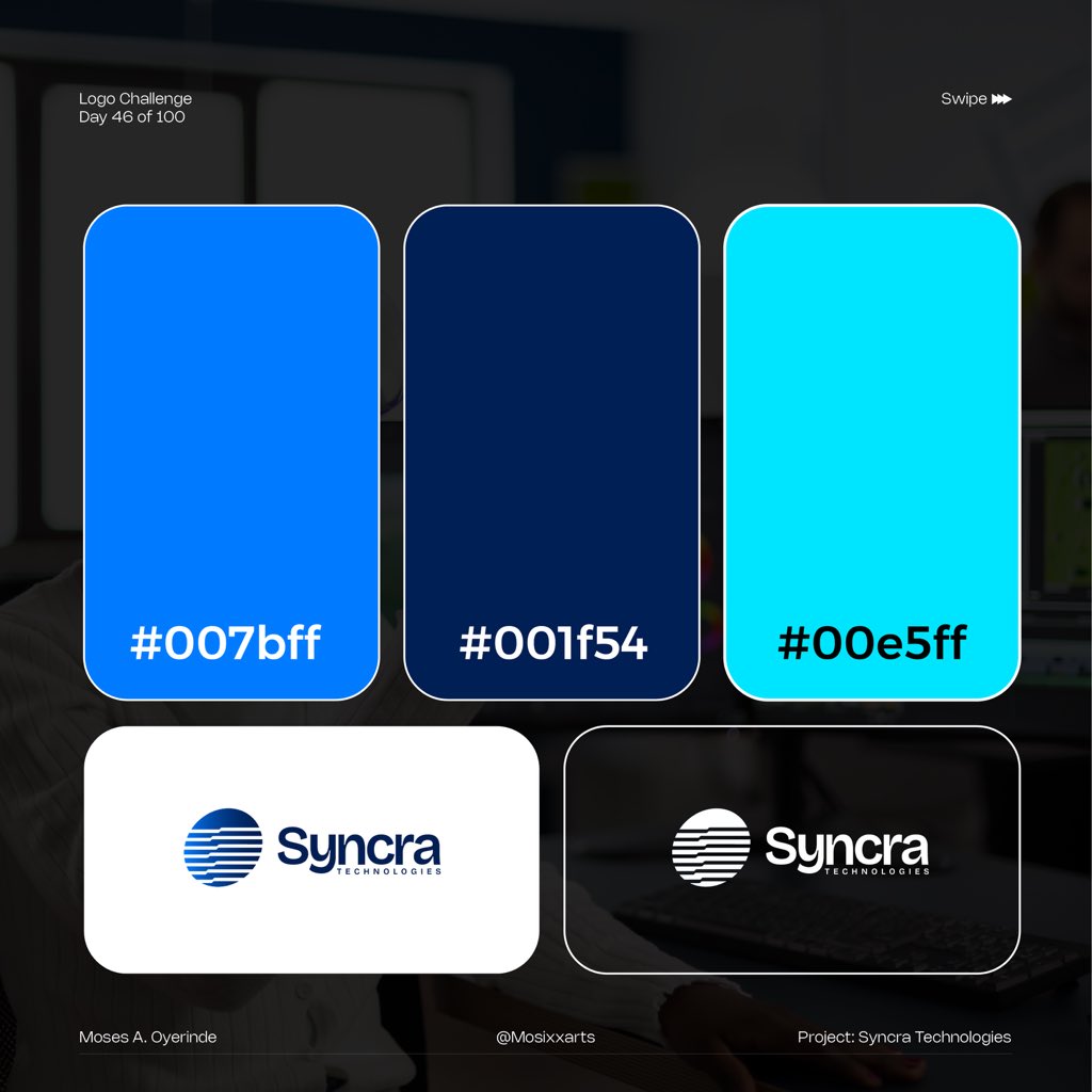 mosixxarts's tweet photo. Day 46/100: Syncra Technologies – A tech startup redefining data connectivity. 💻✨

DM or email mosixxarts@gmail.com for collaborations/for your logo and visual identity projects

#LogoDesign #100DaysOfDesign #MosixxArts100DaysLogo https://t.co/24Ds18mnsb