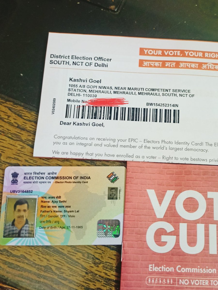 gosip____'s tweet photo. What an absurd and expedited error at the government level. Received an Election Commission card meant for someone else... Highly digitalized Bharat!!
@ECISVEEP
#MyVoteMatters https://t.co/Uy2ZekGano