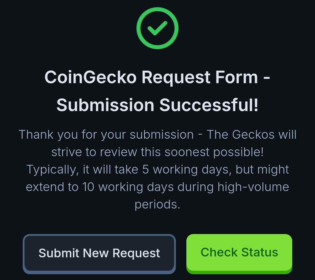 $IKA has applied for listing on <a href="/coingecko/">CoinGecko</a> with request ID CL1601250030.