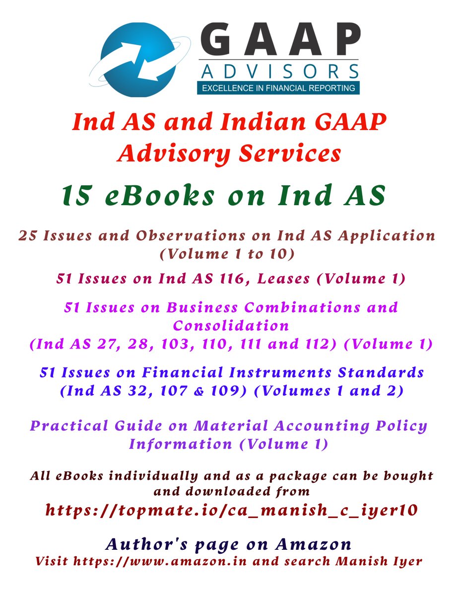 cmanishiyer's tweet image. Responded to Issue Id: 4858 applying following Ind AS:
Ind AS 12 – Income Taxes
No. of Issues in Issue Repository relating to Ind AS 12: 73

#GAAPAdvisors - Enabling Excellence in Financial Reporting