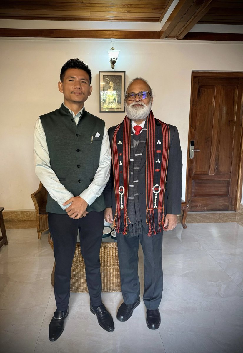 KawokaAwomi's tweet photo. It was an honour to meet and share insight with shri AK Mishra Interlocutor Naga peace talks , looking forward to work towards meeting the aspirations of Naga youths with early honourable solution . https://t.co/W0fTZtX7Ey